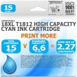 Compatible Epson 18XL T1812 Cyan High Capacity Ink Cartridge