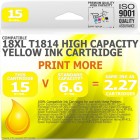 Compatible Epson 18XL T1814 Yellow High Capacity Ink Cartridge