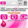 Compatible Epson 24XL T2433 Magenta High Capacity Ink Cartridge