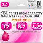 Compatible Epson 24XL T2433 Magenta High Capacity Ink Cartridge