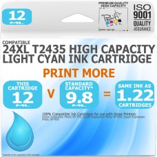 Compatible Epson 24XL T2435 Light Cyan High Capacity Ink Cartridge