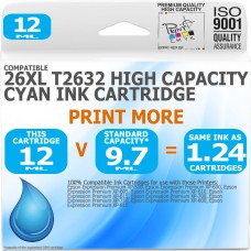 Compatible Epson 26XL T2632 Cyan High Capacity Ink Cartridge