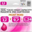 Compatible Epson 26XL T2633 Magenta High Capacity Ink Cartridge