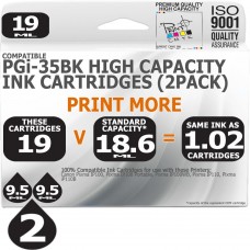 Compatible Canon 2 Pack PGi-35 Twin Pack High Capacity Ink Cartridges