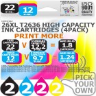 Compatible Epson 8 Pack 26XL T2636 High Capacity Ink Cartridges