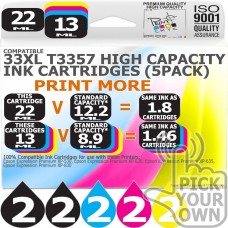 Compatible Epson (Latest Version) 10 Pack 33XL T3357 High Capacity Inks