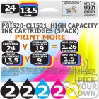 Compatible Canon 10 Pack PGi520-CLi521 High Capacity Ink Cartridges