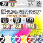 Compatible Epson 16 Pack T0540-549 High Capacity Ink Cartridges