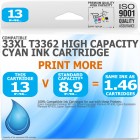 Compatible Epson (Latest Version) 33XL T3362 Cyan High Capacity Ink