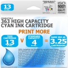 Compatible HP 363 Cyan - High Capacity Ink Cartridge