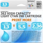 Compatible HP 363 Light Cyan - High Capacity Ink Cartridge