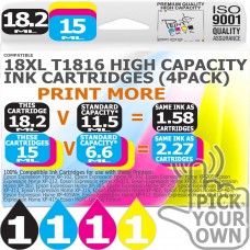 Compatible Epson 4 Pack 18XL T1816 High Capacity Ink Cartridges