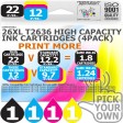 Compatible Epson 4 Pack 26XL T2636 High Capacity Ink Cartridges
