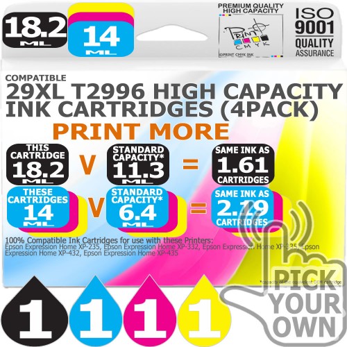 Epson 29xl /t2996 Pack 4 Cartouches Noir/couleurs C13t299640