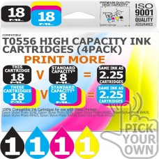 Compatible Epson 4 Pack T0556 High Capacity Ink Cartridges