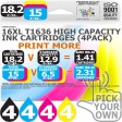 Compatible Epson 16 Pack 16XL T1636 High Capacity Ink Cartridges