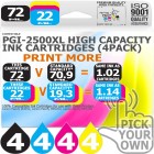Compatible Canon 16 Pack PGi-2500XL High Capacity Ink Cartridges