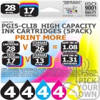 Compatible Canon 20 Pack PGi5-CLi8 High Capacity Ink Cartridges
