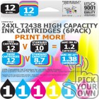 Compatible Epson 6 Pack 24XL T2438 High Capacity Ink Cartridges