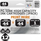 Remanufactured Canon 12 Pack PG-50BK Twin Pack High Capacity Inks