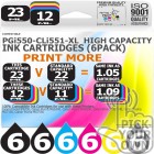 Compatible Canon 36 Pack PGi550-CLi551-XL High Capacity Ink Cartridges