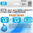 Compatible Canon BCi-6C(BCi-3eC) Cyan High Capacity Ink Cartridge