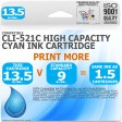 Compatible Canon CLi-521C Cyan High Capacity Ink Cartridge