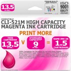 Compatible Canon CLi-521M Magenta High Capacity Ink Cartridge