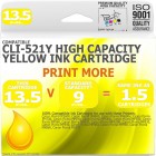 Compatible Canon CLi-521Y Yellow High Capacity Ink Cartridge