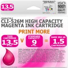 Compatible Canon CLi-526M Magenta High Capacity Ink Cartridge