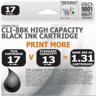 Compatible Canon CLi-8BK Black High Capacity Ink Cartridge