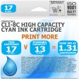 Compatible Canon CLi-8C Cyan High Capacity Ink Cartridge