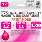 Compatible Canon CLi-551M-XL Magenta High Capacity Ink Cartridge