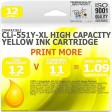Compatible Canon CLi-551Y-XL Yellow High Capacity Ink Cartridge
