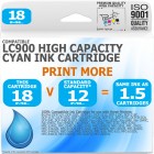 Compatible Brother LC900C Cyan High Capacity Ink Cartridge