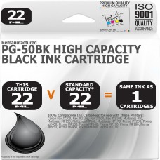 Remanufactured Canon PG-50BK Black High Capacity Ink Cartridge