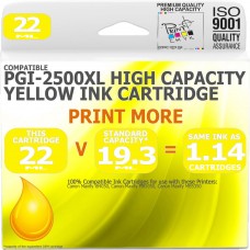 Compatible Canon PGi-2500XLY Yellow High Capacity Ink Cartridge