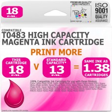 Compatible Epson T0483 Magenta High Capacity Ink Cartridge