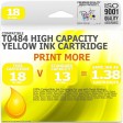 Compatible Epson T0484 Yellow High Capacity Ink Cartridge