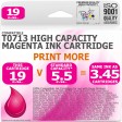 Compatible Epson T0713 Magenta High Capacity Ink Cartridge